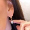 7ctw Pear Cut Victorian Vintage Drop Earrings