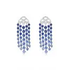 14ctw White and Tanzanite Blue Sapphire Chandelier Earrings