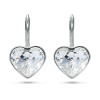 11ctw Bezel Heart Cut Classic Drop Earrings