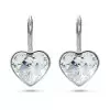 11ctw Bezel Heart Cut Classic Drop Earrings