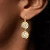 8ctw Round Cut White Sapphire Drop Earrings