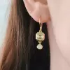 9ctw Asscher and Round Cut White Sapphire Drop Earrings