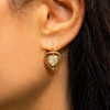 Multi-cut Classic White Sapphire Box Drop Earrings
