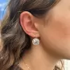 4ctw White Sapphire Vintage Drop Earrings