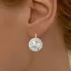 4ctw White Sapphire Vintage Drop Earrings