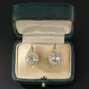 4ctw White Sapphire Vintage Drop Earrings