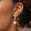 6ctw Round Cut Art Deco Drop Earrings