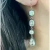 12ctw Cushion and Pear Cut Vintage Drop Earrings