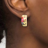 Flush Set Multicolor Sapphire Starry Hoop Earrings