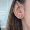 8ctw Emerald Cut Bezel Set Stud Earrings