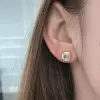 8ctw Emerald Cut Bezel Set Stud Earrings