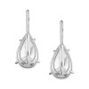 12ctw Pear Cut White Sapphire Classic Drop Earrings