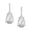 12ctw Pear Cut White Sapphire Classic Drop Earrings