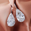 12ctw Pear Cut White Sapphire Classic Drop Earrings