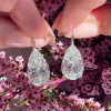 12ctw Pear Cut White Sapphire Classic Drop Earrings