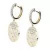 Flush Set Sandblasted Disc Starry Drop Earrings