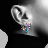 6ctw Multicolor Sapphire Firework Earrings