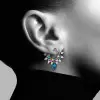 6ctw Multicolor Sapphire Firework Earrings