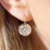 7.5ctw Bezel Set Round Cut Classic Drop Earrings