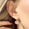 7.5ctw Bezel Set Round Cut Classic Drop Earrings