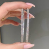 8ctw Round Cut Simple Classic Large Hoop Earrings