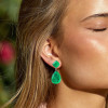 14ctw Pear and Cushion Cut Paraiba Drop Earrings