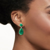 14ctw Pear and Cushion Cut Paraiba Drop Earrings