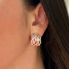 3.5ctw Multicolor Sapphire Rainbow Hoop Earrings
