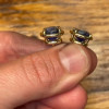 11ctw Cushion Cut Blue Sapphire Modern Stud Earrings