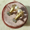 7MM Pearl Sandblasted Love Hands Stud Earrings