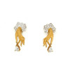 Pear Cut Antique Sandblasted Love Hands Drop Earrings