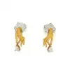 Pear Cut Antique Sandblasted Love Hands Drop Earrings