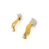 Pear Cut Antique Sandblasted Love Hands Drop Earrings