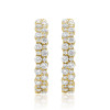 4ctw Round Cut Two-Row In-out Cluster Hoop Earrings