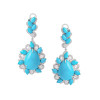 20ctw Pear Cut Turquoise Vintage Statement Earrings