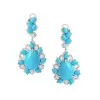 20ctw Pear Cut Turquoise Vintage Statement Earrings