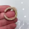 30MM Diameter 7ctw Paved Mobius Strip Hoop Earrings