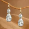 14ctw Pear Cut Milgrain Vintage Drop Earrings