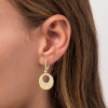 Flush Set Sandblasted Hollow Disc Starry Drop Earrings