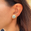 7.5ctw Round Cut Classic Halo Stud Earrings