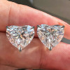 7ctw Martini Set Heart Cut Stud Earrings