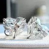 7ctw Martini Set Heart Cut Stud Earrings