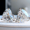7ctw Martini Set Heart Cut Stud Earrings