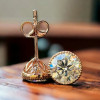 7.5ctw Round Cut Milgrain Vintage Stud Earrings