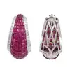 32ctw Invisible Set Ruby Inside-out Hoop Earrings
