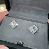 11ctw Princess Cut White Sapphire Classic Stud Earrings