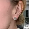 11ctw Princess Cut White Sapphire Classic Stud Earrings