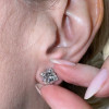 11ctw Princess Cut White Sapphire Classic Stud Earrings