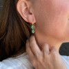12ctw Oval Cut Emerald Vintage Drop Earrings