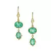 12ctw Oval Cut Emerald Vintage Drop Earrings